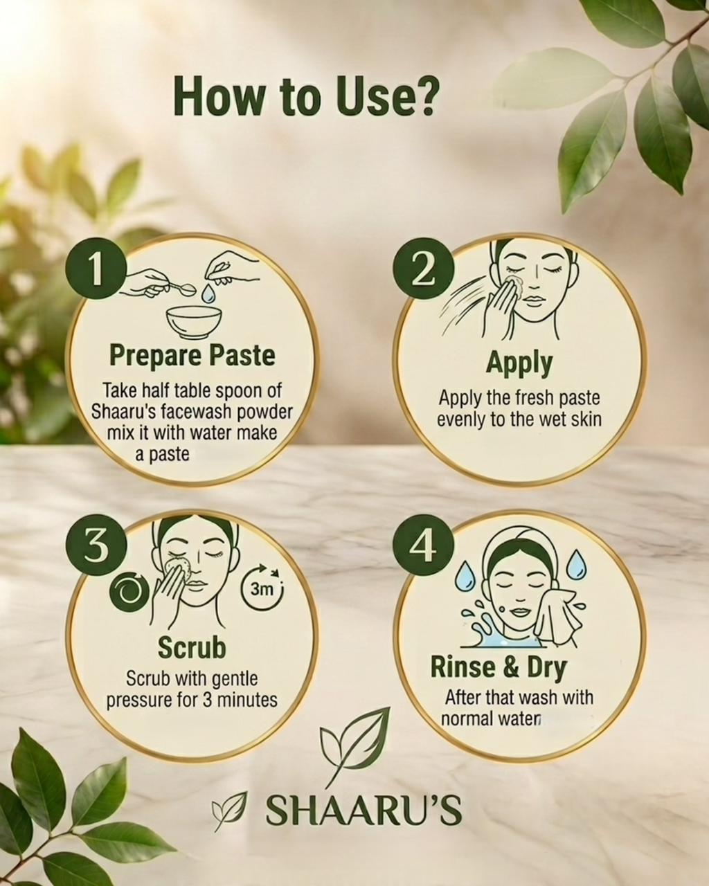 Shaaru's Facewash Powder